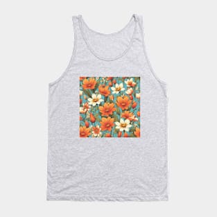 Seamless Flower Design Tank Top